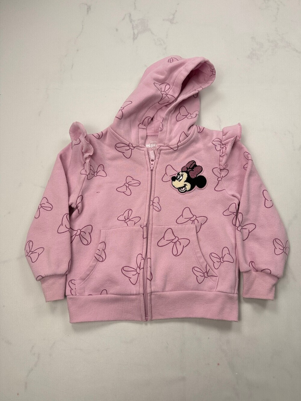 Disney Junior Minnie Hoodie Pink 2010s Printed - Girls 7